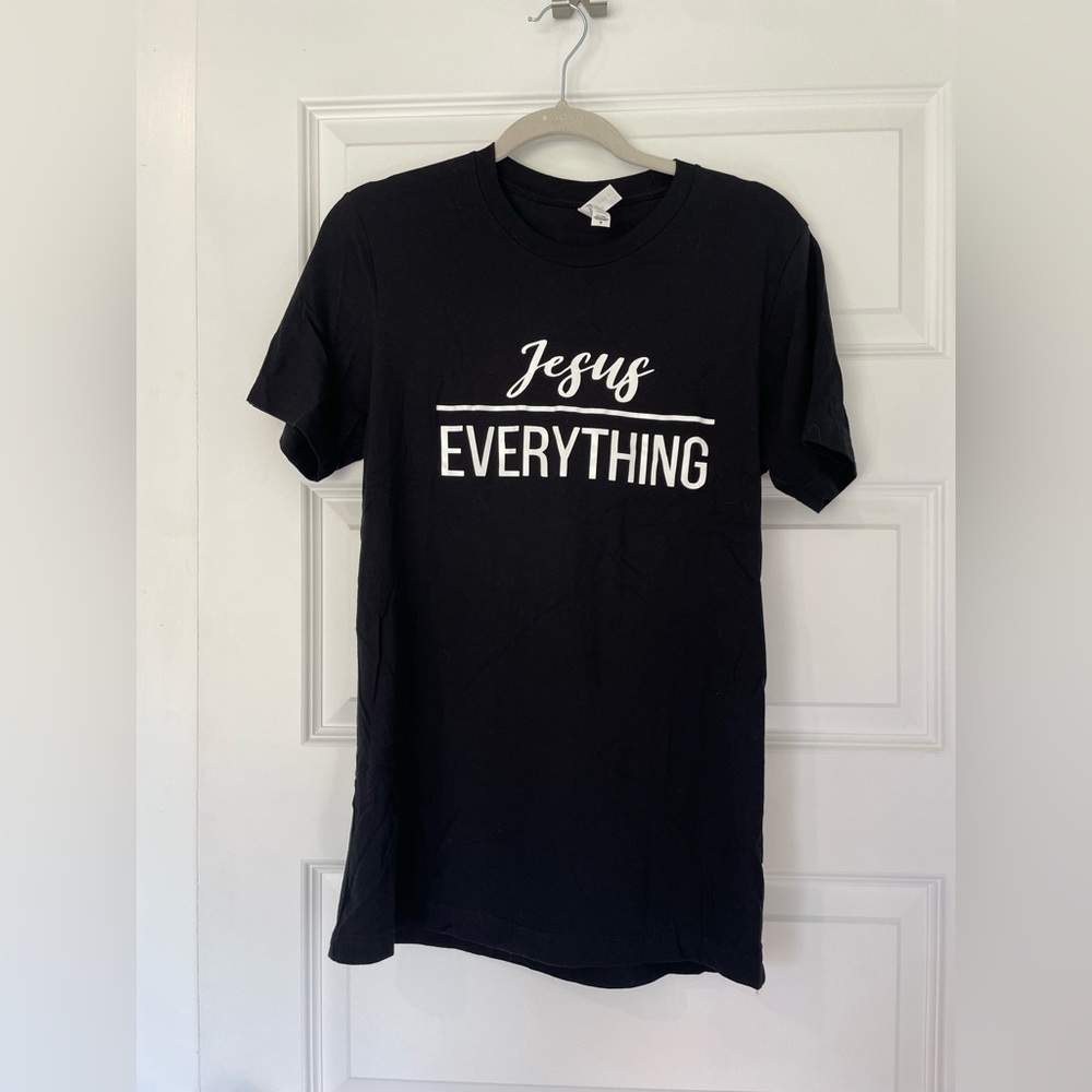 Jesus Over Anything- Black T-shirt- Size Medium